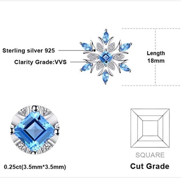 925 Sterling Silver Snowflake Pendant With Chain - Picture 5 of 5